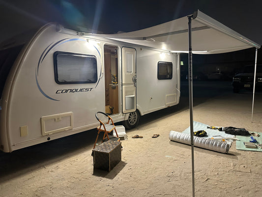 Manual Caravan Awning Europe  مظلة كرفان يدوية اوربية
