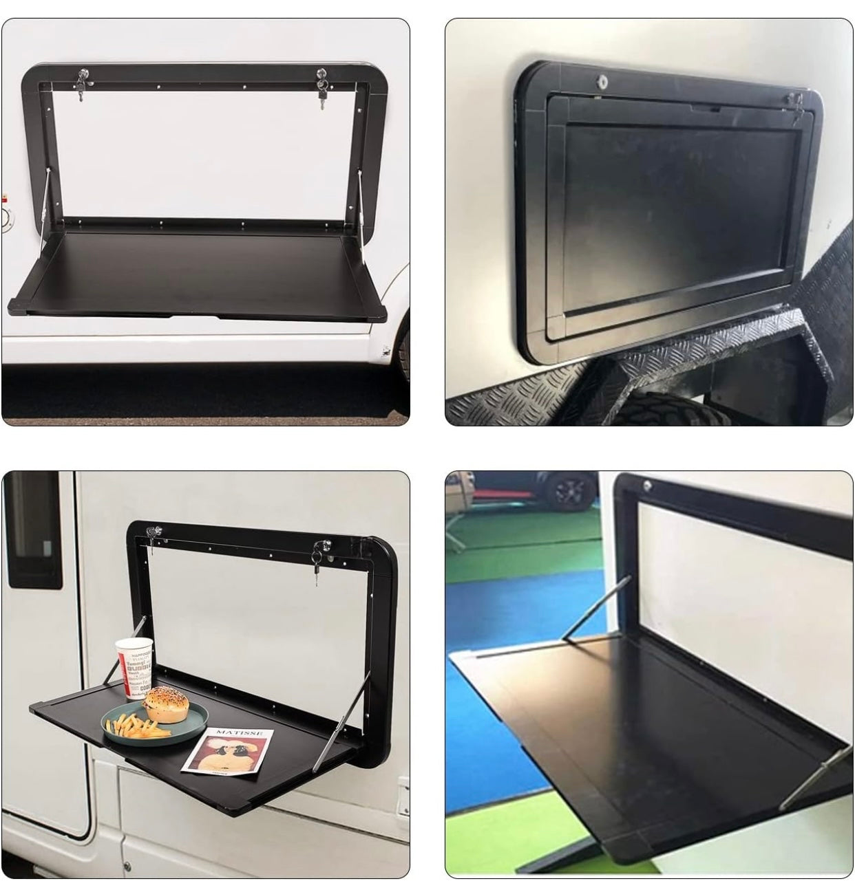 Foldable Tables with Light black طاولة