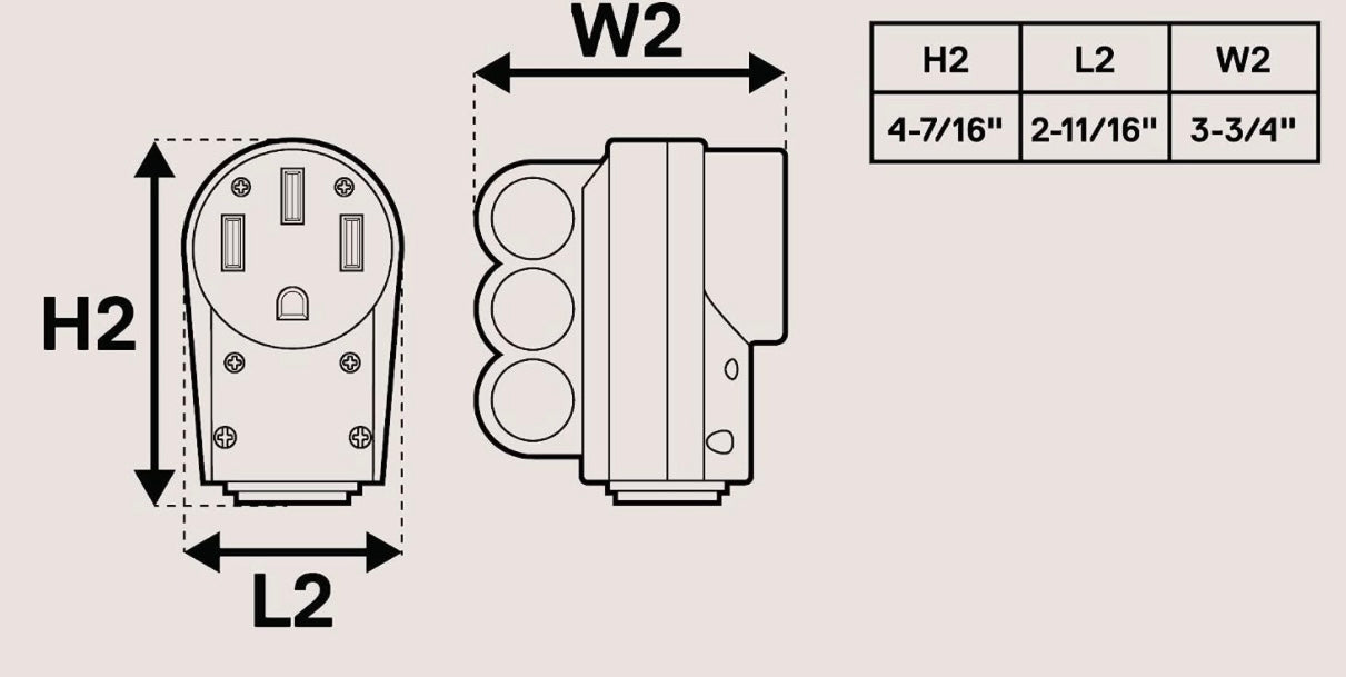 50A Power Cord Female Socket Plug مخرج كهرباء