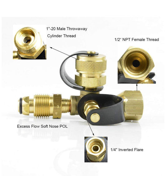 Gas Tee Adapter وصلة غاز إضافي للموترهوم