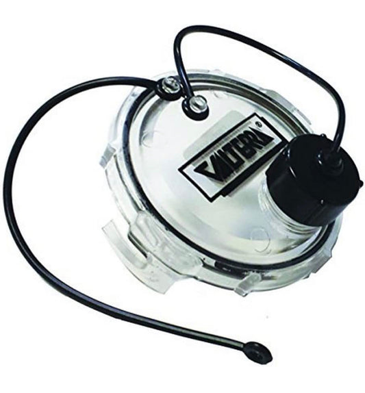 Waste Valve Cap - 3" with Capped 3/4" GHT, Clear, Bulk غطاء الصرف الصحي